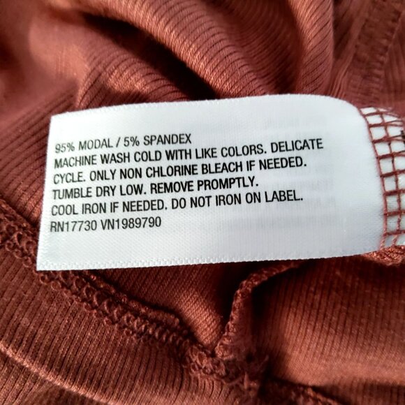 A New Day High neckline   Womens XX-Large Rust Long Sleeve Modal & Spandex Top - Picture 6 of 6